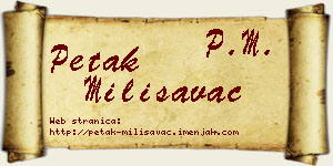 Petak Milisavac vizit kartica